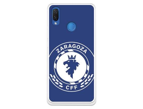 Funda para Huawei P Smart Plus del Zaragoza CF Femenino Escudo Grande Fondo Azul - Licencia Oficial Zaragoza CF Femenino