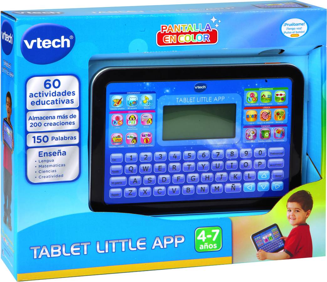 Tablet Little App pantalla color precio unidad juego vtech educativa infantil lcd juguete para aprender casa contenido especial niños enseña destrezas creativas y cognitiva negra