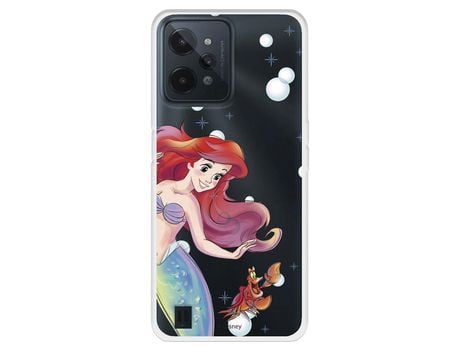 Funda Para Realme C31 Oficial De Disney Ariel Y Sebastián Burbujas - La Sirenita