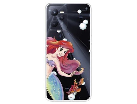 Funda Para Realme C35 Oficial De Disney Ariel Y Sebastián Burbujas - La Sirenita