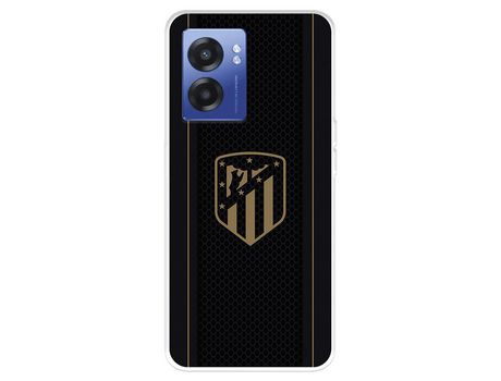 Funda Para Realme Narzo 50 5G Del Atlético De Madrid Escudo Dorado Fondo Negro - Licencia Oficial Atlético De Madrid