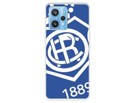 Funda Para Realme 9 Pro+ Del Real Club Recreativo De Huelva Escudo Fondo Azul - Licencia Oficial Real Club Recreativo De Huelva