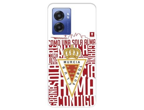 Funda Para Realme Narzo 50 5G Del Real Murcia Escudo Fondo Blanco - Licencia Oficial Real Murcia