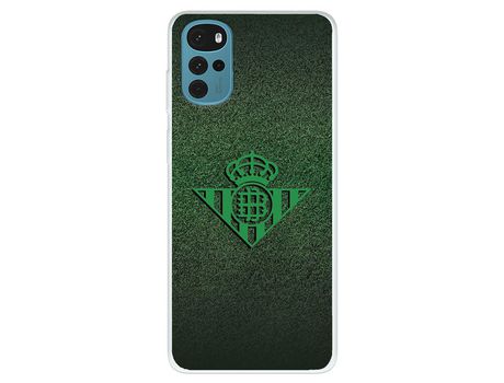 Funda Para Motorola Moto G22 Del Real Betis Balompié Escudo Verde Fondo Trama - Licencia Oficial Real Betis Balompié