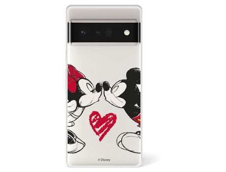 Funda Para Google Pixel 6 Pro Oficial De Disney Mickey Y Minnie Beso - Clásicos Disney