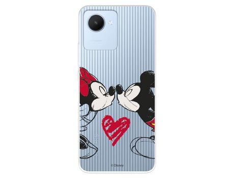 Funda Para Realme C30 Oficial De Disney Mickey Y Minnie Beso - Clásicos Disney