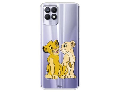 Funda Para Realme C11 2021 Oficial De Disney Simba Y Nala Silueta - El Rey León