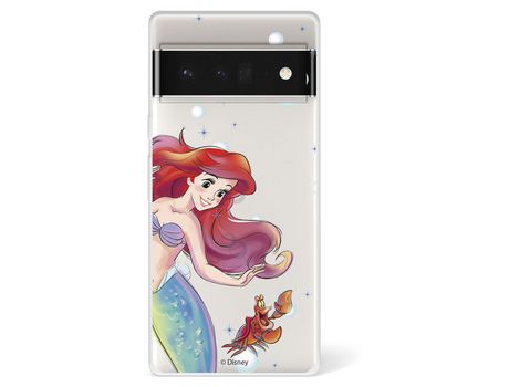 Funda Para Google Pixel 6 Pro Oficial De Disney Ariel Y Sebastián Burbujas - La Sirenita