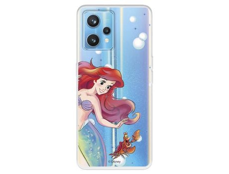 Funda Para Realme 9 Pro+ Oficial De Disney Ariel Y Sebastián Burbujas - La Sirenita