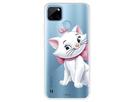 Funda Para Realme C21Y Oficial De Disney Marie Silueta - Los Aristogatos