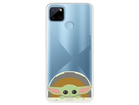 Funda Para Realme C21Y Oficial De Star Wars Baby Yoda Sonrisas - The Mandalorian