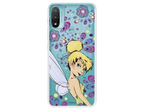 Funda Para Motorola Moto E40 Oficial De Disney Campanilla Flores - Peter Pan