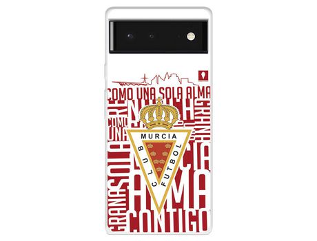 Funda Para Google Pixel 6 Del Real Murcia Escudo Fondo Blanco - Licencia Oficial Real Murcia