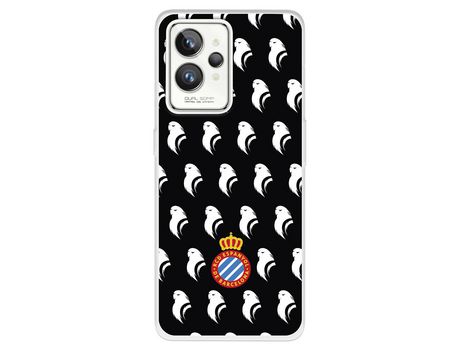 Funda Para Realme Gt 2 Pro Del Escudo Patron Fondo Negro - Licencia Oficial Rcd Espanyol