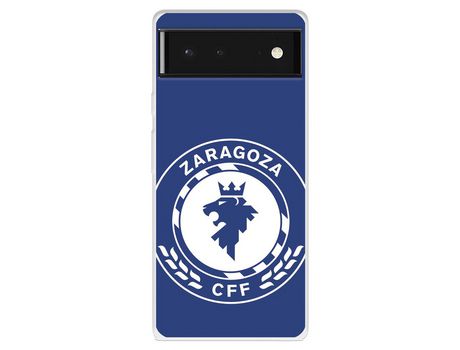 Funda Para Google Pixel 6 Del Zaragoza Cf Femenino Escudo Grande Fondo Azul - Licencia Oficial Zaragoza Cf Femenino