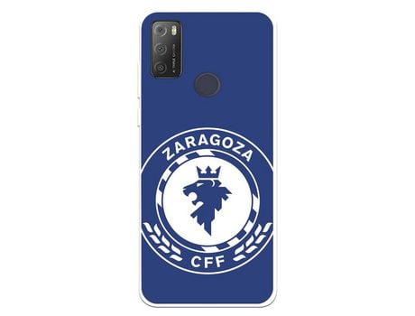 Funda Para Alcatel 1S 2021 Del Zaragoza Cf Femenino Escudo Grande Fondo Azul - Licencia Oficial Zaragoza Cf Femenino