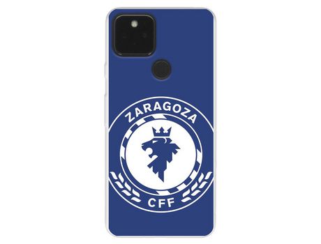 Funda Para Google Pixel 5A Del Zaragoza Cf Femenino Escudo Grande Fondo Azul - Licencia Oficial Zaragoza Cf Femenino