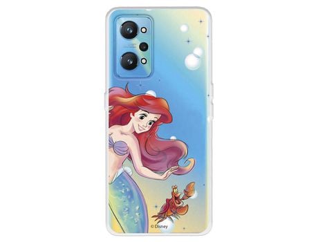 Funda Para Realme Gt Neo 2 Oficial De Disney Ariel Y Sebastián Burbujas - La Sirenita