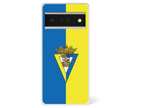 Funda Para Google Pixel 6 Pro Del Cádiz Escudo Fondo Bicolor - Licencia Oficial Cádiz Cf