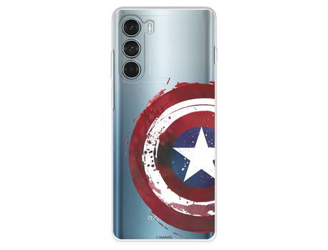 Funda Para Motorola Moto G200 5G Oficial De Marvel Capitán América Escudo Transparente - Marvel