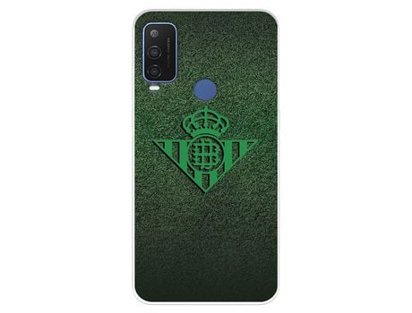 Funda Para Alcatel 1 L Pro Del Real Betis Balompié Escudo Verde Fondo Trama - Licencia Oficial Real Betis Balompié