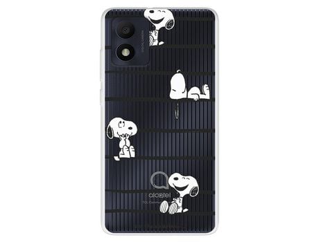 Funda Para Alcatel 1B 2022 Oficial De Peanuts Snoopy Rayas - Snoopy