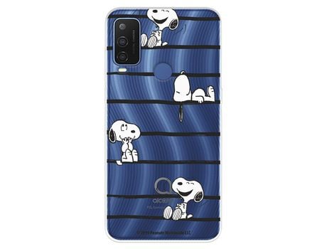 Funda Para Alcatel 1 L Pro Oficial De Peanuts Snoopy Rayas - Snoopy