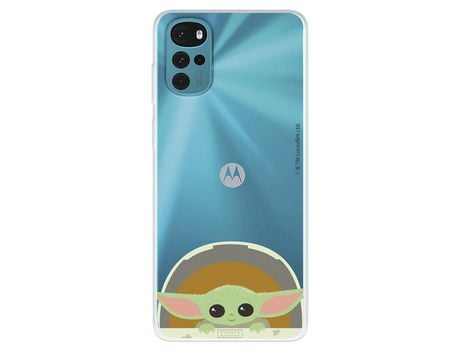 Funda Para Motorola Moto G22 Oficial De Star Wars Baby Yoda Sonrisas - The Mandalorian