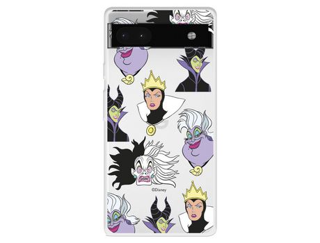 Funda Para Google Pixel 6A Oficial De Disney Villanas Patrón - Villanas Disney