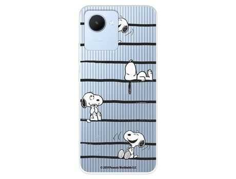 Funda Para Realme C30 Oficial De Peanuts Snoopy Rayas - Snoopy