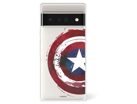 Funda Para Google Pixel 6 Pro Oficial De Marvel Capitán América Escudo Transparente - Marvel