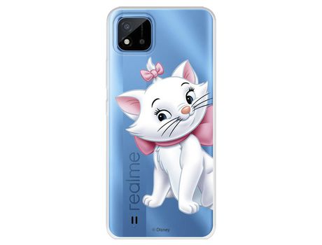 Funda Para Realme 8I Oficial De Disney Marie Silueta - Los Aristogatos