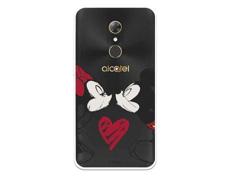 Funda Para Alcatel A7 Oficial De Disney Mickey Y Minnie Beso - Clásicos Disney