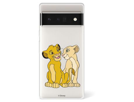 Funda Para Google Pixel 6 Pro Oficial De Disney Simba Y Nala Silueta - El Rey León