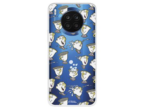 Funda Para Huawei Honor 50 Lite Oficial De Disney Chip Potts Siluetas - La Bella Y La Bestia