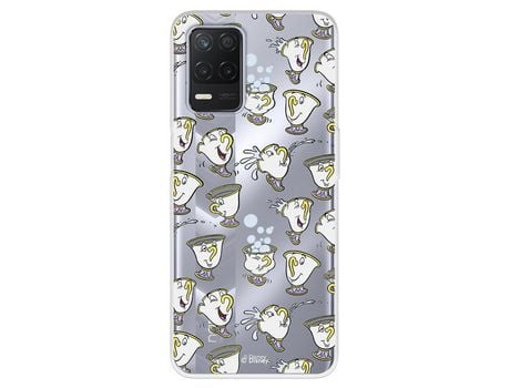 Funda Para Realme Narzo 30 5G Oficial De Disney Chip Potts Siluetas - La Bella Y La Bestia