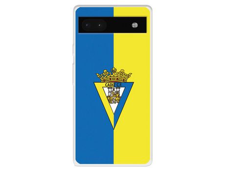 Funda Para Google Pixel 6A Del Cádiz Cf Escudo Fondo Bicolor - Licencia Oficial Cádiz Cf