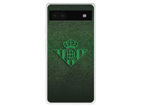 Funda Para Google Pixel 6A Del Real Betis Balompié Escudo Verde Fondo Trama - Licencia Oficial Real Betis Balompié