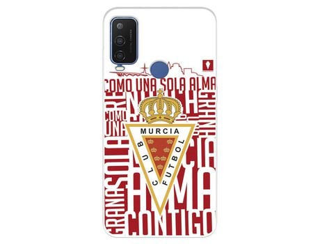 Funda Para Alcatel 1 L Pro Del Real Murcia Escudo Fondo Blanco - Licencia Oficial Real Murcia