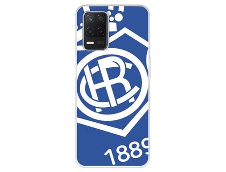 Funda Para Realme Narzo 30 5G Del Recre Escudo Fondo Azul - Licencia Oficial Real Club Recreativo De Huelva