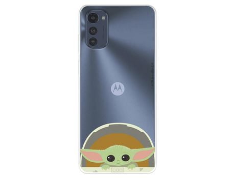 Funda Para Motorola Moto E32 Oficial De Star Wars Baby Yoda Sonrisas - The Mandalorian