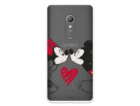 Funda Para Alcatel 1X Oficial De Disney Mickey Y Minnie Beso - Clásicos Disney