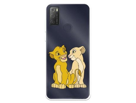 Funda Para Alcatel 1S 2021 Oficial De Disney Simba Y Nala Silueta - El Rey León