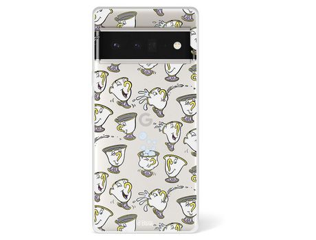 Funda Para Google Pixel 6 Pro Oficial De Disney Chip Potts Siluetas - La Bella Y La Bestia