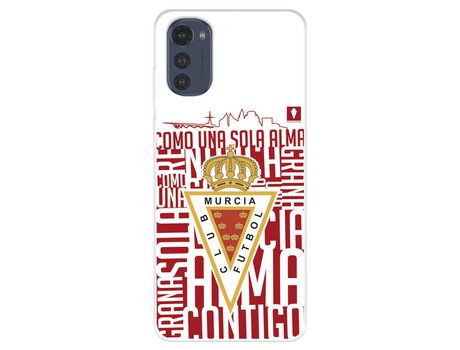 Funda Para Motorola Moto E32 Del Real Murcia Escudo Fondo Blanco - Licencia Oficial Real Murcia