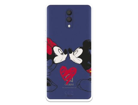 Funda Para Alcatel 1X 2019 Oficial De Disney Mickey Y Minnie Beso - Clásicos Disney