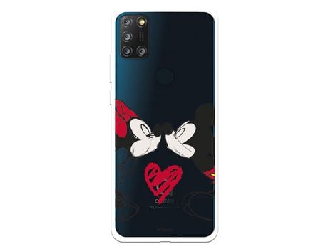 Funda Para Alcatel 3X 2020 Oficial De Disney Mickey Y Minnie Beso - Clásicos Disney