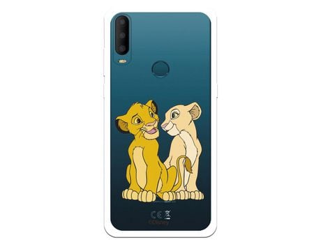 Funda Para Alcatel 1S 2020 Oficial De Disney Simba Y Nala Silueta - El Rey León