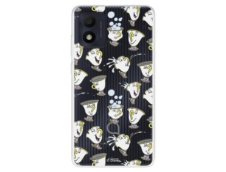 Funda Para Alcatel 1B 2022 Oficial De Disney Chip Potts Siluetas - La Bella Y La Bestia