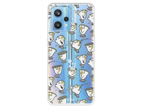 Funda Para Realme 9 Pro+ Oficial De Disney Chip Potts Siluetas - La Bella Y La Bestia